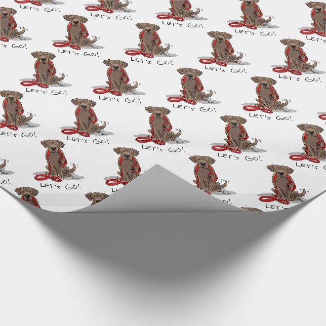 Papel De Presente Vamos! Laboratório de Chocolate Labrador Retriever (Ponta)