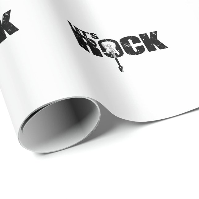 Papel De Presente Vamos Rock Gitarre Musikstil Genre Rockband (Ponta do rolo)