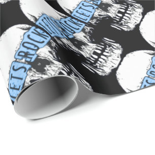 Papel De Presente Vamos Rock Skull