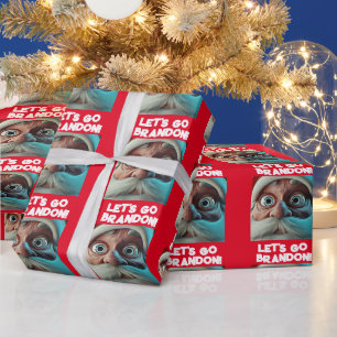 PAPEL DE PRESENTE VAMOS VÁ BRANDON SANTA CLAUS BIDEN WRAPPER