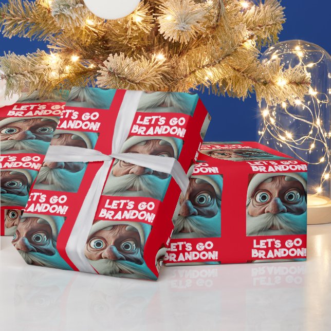 PAPEL DE PRESENTE VAMOS VÁ BRANDON SANTA CLAUS BIDEN WRAPPER (Feriados)
