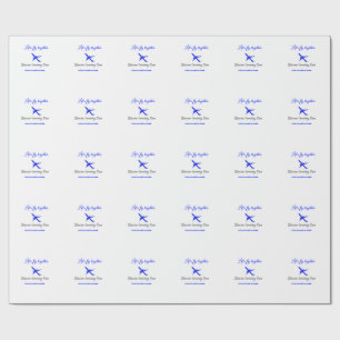 Papel De Presente Vamos voa juntos no primeiro aniversário avião da