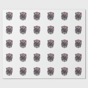 Papel De Presente Vampiro Patriótico Senhor da Liberdade Monstro Hor