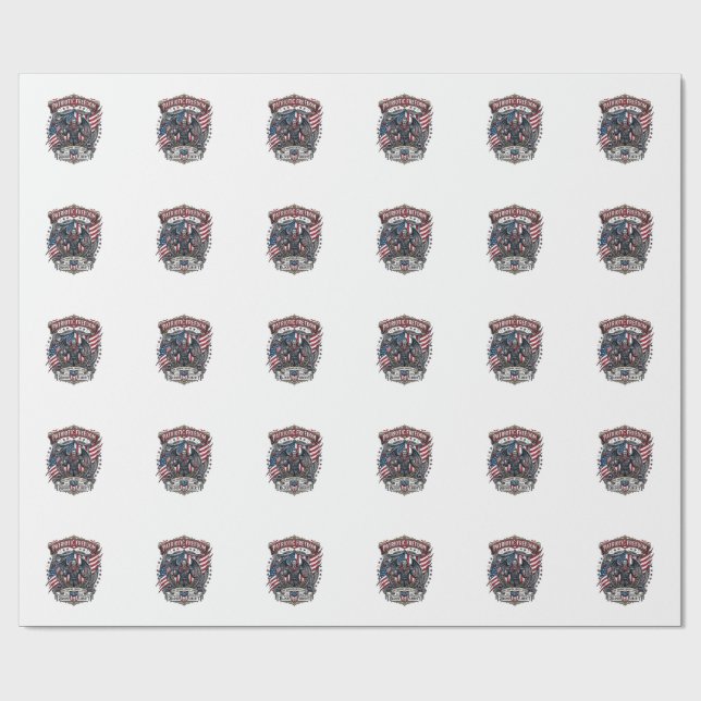 Papel De Presente Vampiro Patriótico Senhor da Liberdade Monstro Hor (Aberto)