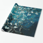 Papel De Presente Van Gogh Almond Blossoms Dark Teal<br><div class="desc">Artista: Vincent Van Gogh Título: Almond Blossoms mudou de cor</div>