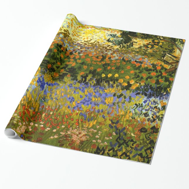 Papel De Presente Van Gogh - Jardim Flor em Arles (Desenrolado)