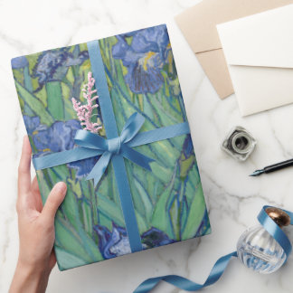 Papel De Presente Van Gogh Vintage Irises