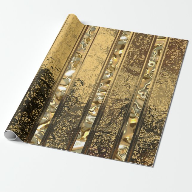 Papel De Presente Vanderush Elegant Dourado (Desenrolado)