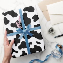 Papel De Presente Vaqueira de Impressão de Vaca Festa de Animais da 