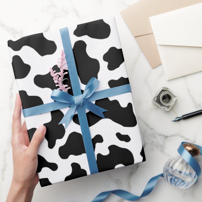 Papel De Presente Vaqueira de Impressão de Vaca Festa de Animais da  (Presentear)