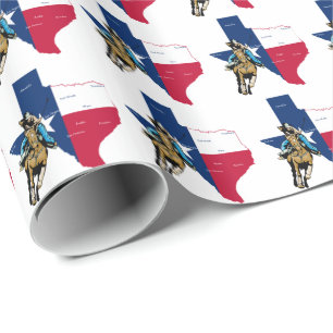 Papel De Presente Vaqueira de Texas no papel de envolvimento do