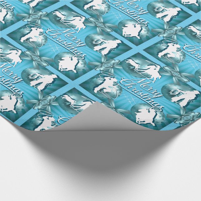 Papel De Presente Vaqueira Ocidental Roping Christmas Gift Wrap (Ponta)