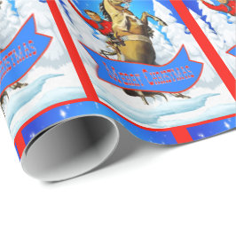 Papel De Presente Vaqueiro ocidental no Feliz Natal do cavalo