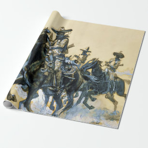 Papel De Presente "Vaqueros" Arte Ocidental de Charles M Russell
