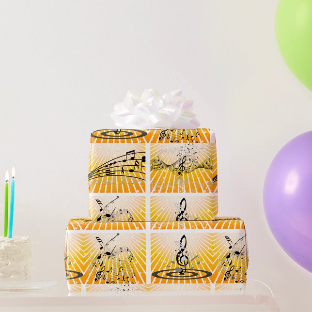 Papel De Presente Várias Notas de Música (Criador carregado)