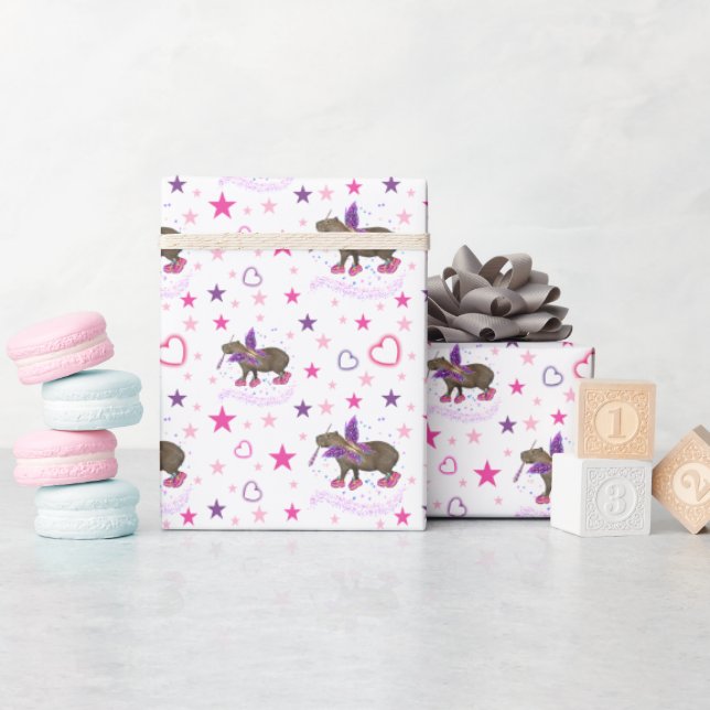 Papel De Presente Varinha mágica capyfairy (Chá de bebê)
