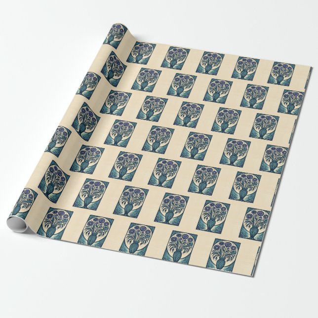 Papel De Presente Vase Três (Desenrolado)