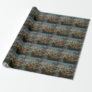 Papel De Presente Vazio Festivo de Buldogue