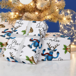 Papel De Presente veado de Natal