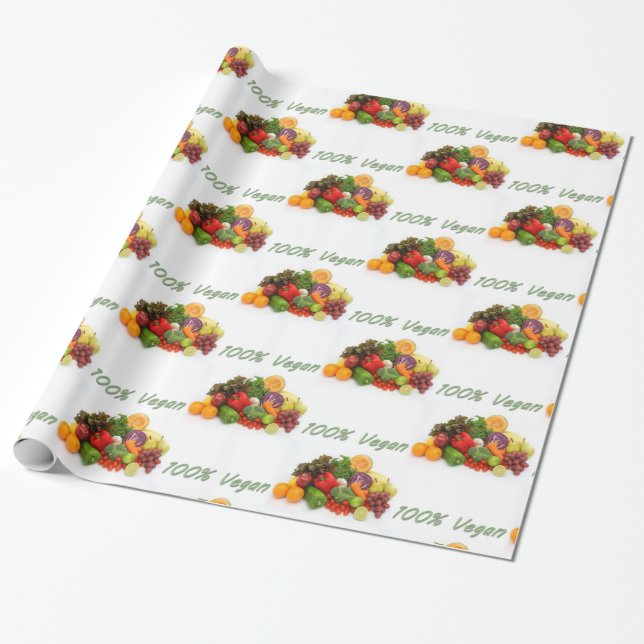 Papel De Presente Vegan Wrapping Paper (Desenrolado)