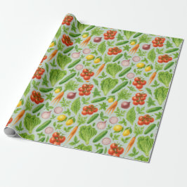 Papel De Presente Vegetable Garden Wrapping Paper