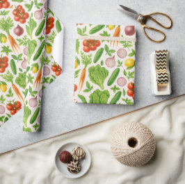 Papel De Presente Vegetable Garden Wrapping Paper