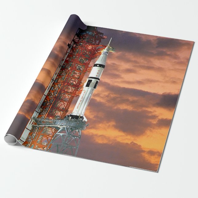 Papel De Presente Veículo de Lançamento da NASA Apollo Soyuz ao Nasc (Desenrolado)