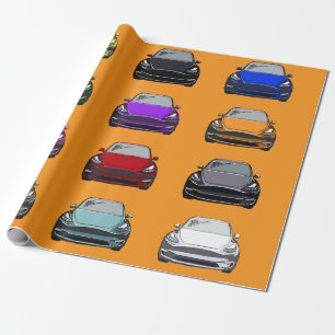 Papel De Presente Veículo Elétrico de VS Multicoloração Laranja