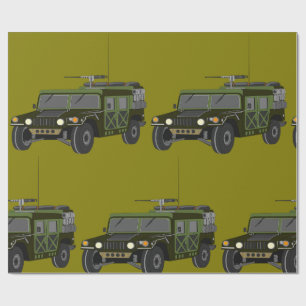 Papel De Presente Veículo Tático Todo-Terreno Humvee Militar