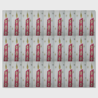 Papel De Presente Vela do vintage com brilho