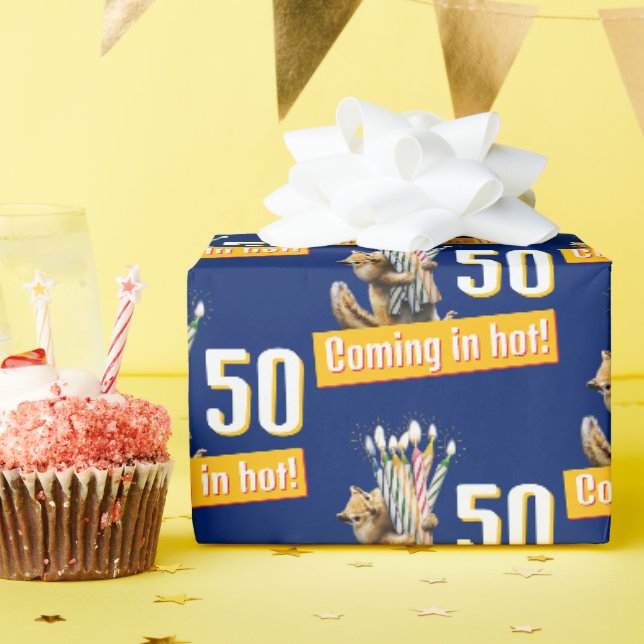Papel De Presente Velas de Aniversário de Esquilo (Festa de aniversário)