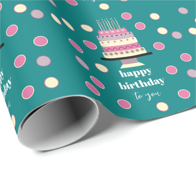 Papel De Presente Velas de Bolo de Bolo de Noite Personalizadas (Ponta do rolo)