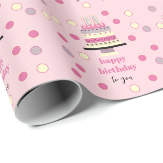 Papel De Presente Velas de Bolo de Bolo de Noite Personalizadas, Cor