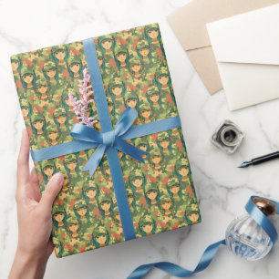 Papel De Presente veleiro com velas de escarlate padrão aquoso