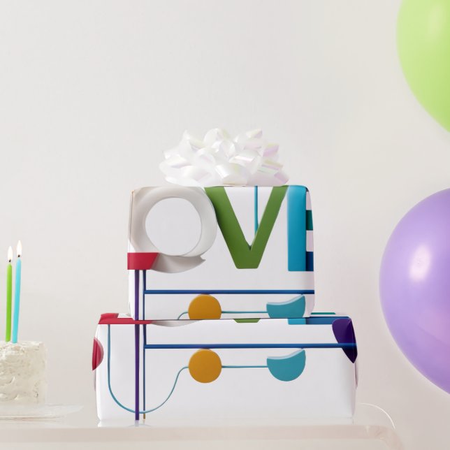 Papel De Presente Velentine day gift Paper , Love print  (Presentes para festas)