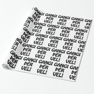 Papel De Presente VELHO DE GANGI ÞÉR! BOA SORTE! Língua islandesa