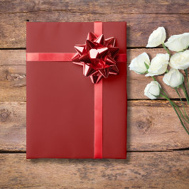 Papel De Presente Veludo Vermelho Cor Sólida | Clássico | Elegante