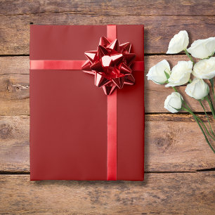 Papel De Presente Veludo Vermelho Cor Sólida   Clássico   Elegante