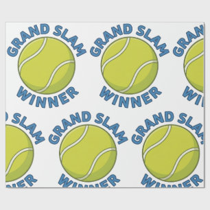 Papel De Presente Vencedor do Grand Slam Bola de Tênis Campeão Espor