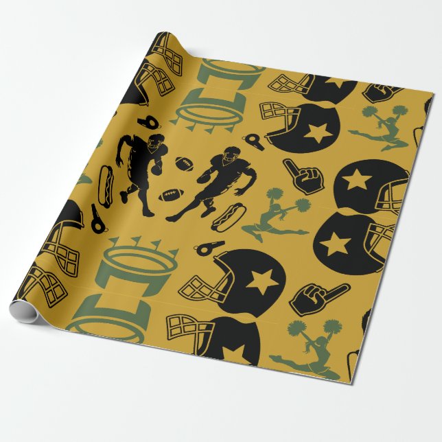 Papel De Presente Ventilador de futebol americano (Desenrolado)