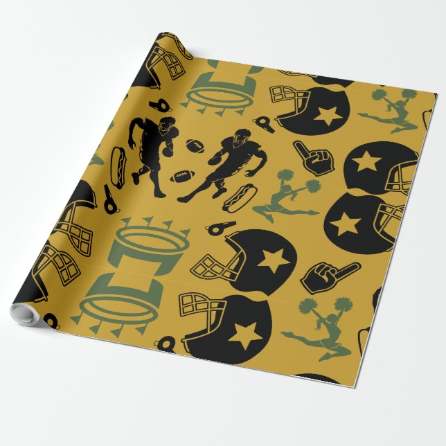 Papel De Presente Ventilador de futebol americano (Desenrolado)