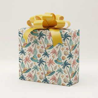 Papel De Presente Verão Retro