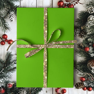 Papel De Presente Verde Alegre Sólido