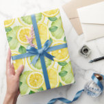 Papel De Presente Verde Amarelo Lemon Watercolor<br><div class="desc">Torne seus presentes mais claros com o nosso Livro Verde de Molho de Aquarelas de Limão Amarelo. Apresentando ilustrações vibrantes de limão em tons refrescantes de aquarela,  este design capta a essência do zest e do charme do verão. Perfeito por adicionar um toque animado e alegre a qualquer presente!</div>