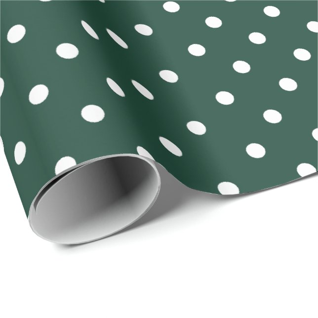 Papel De Presente Verde Caçador| Papel branco de enrolamento da Boli (Ponta do rolo)