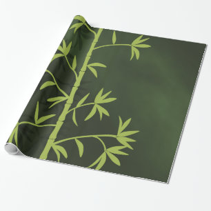 Papel De Presente Verde de bambu verde