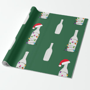 Papel De Presente Verde de champanhe de Natal