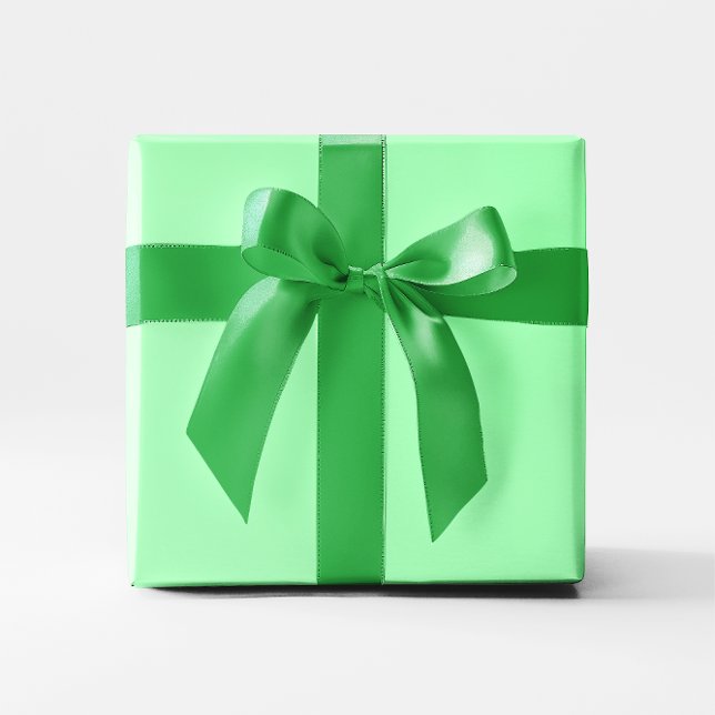 Papel De Presente Verde de cor sólida (Solid Color Mint Green Wrapping Paper)