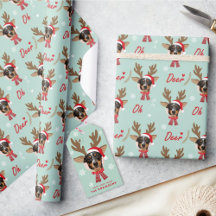 Verde de Natal com Reindeer Personalizado