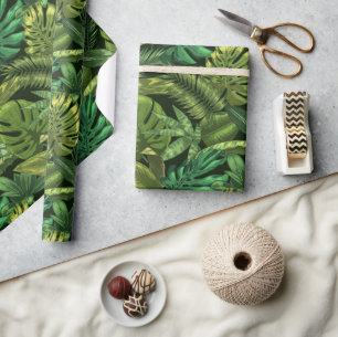Papel De Presente Verde de Selva Tropical